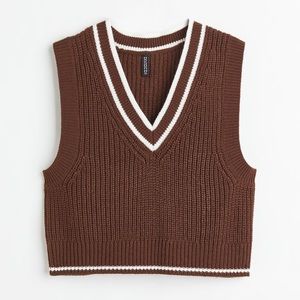 HM | Brown Knit Sweater Vest